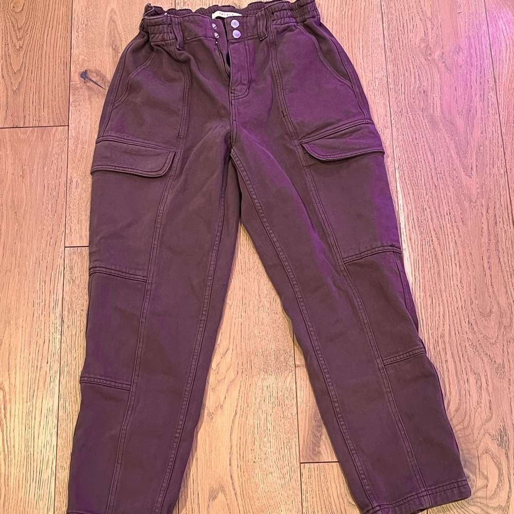 PacSun Brown Ultra High Waisted Cargo Flare Pants